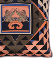 Zeugma geometric printed silk pillow