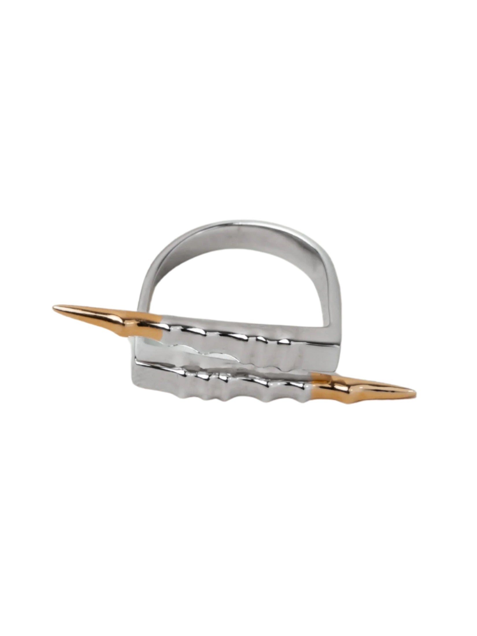 Ibex ring in sterling silver & 18k gold vermeil and rhodium