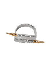 Ibex ring in sterling silver & 18k gold vermeil and rhodium