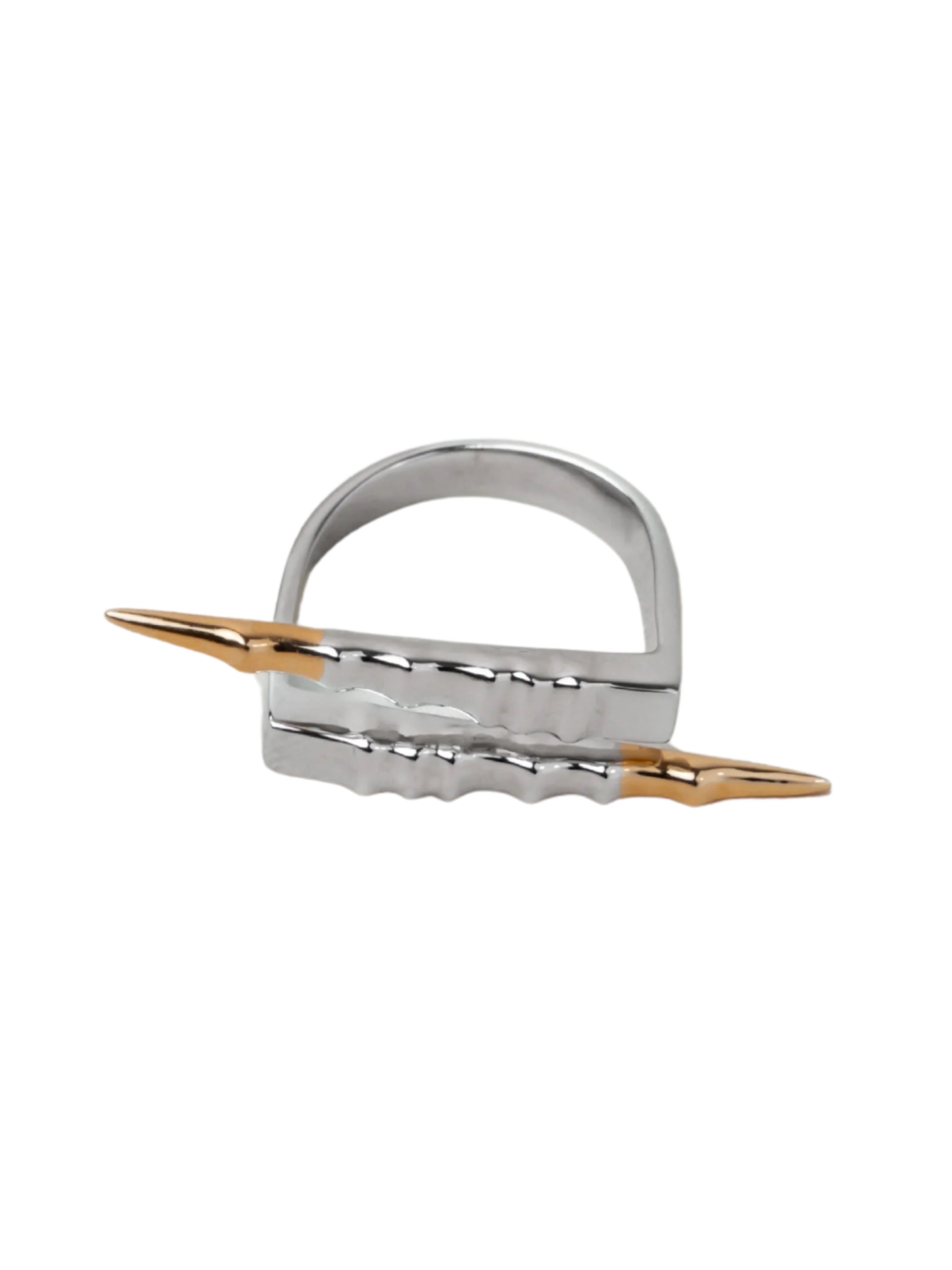 Ibex ring in sterling silver & 18k gold vermeil and rhodium