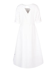 Hand embroiderd  -short sleeve dress-waist cut dress