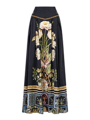 Corset waist maxi skirt