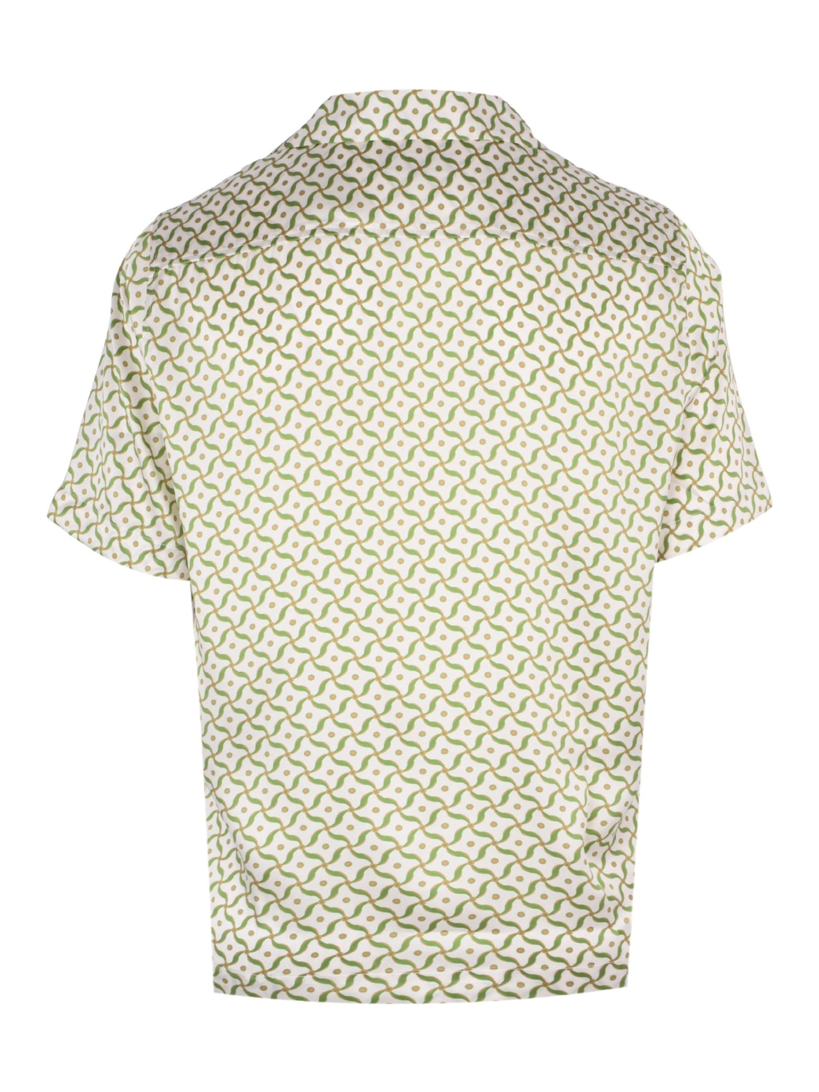 Roberto silk ss shirt lotus print