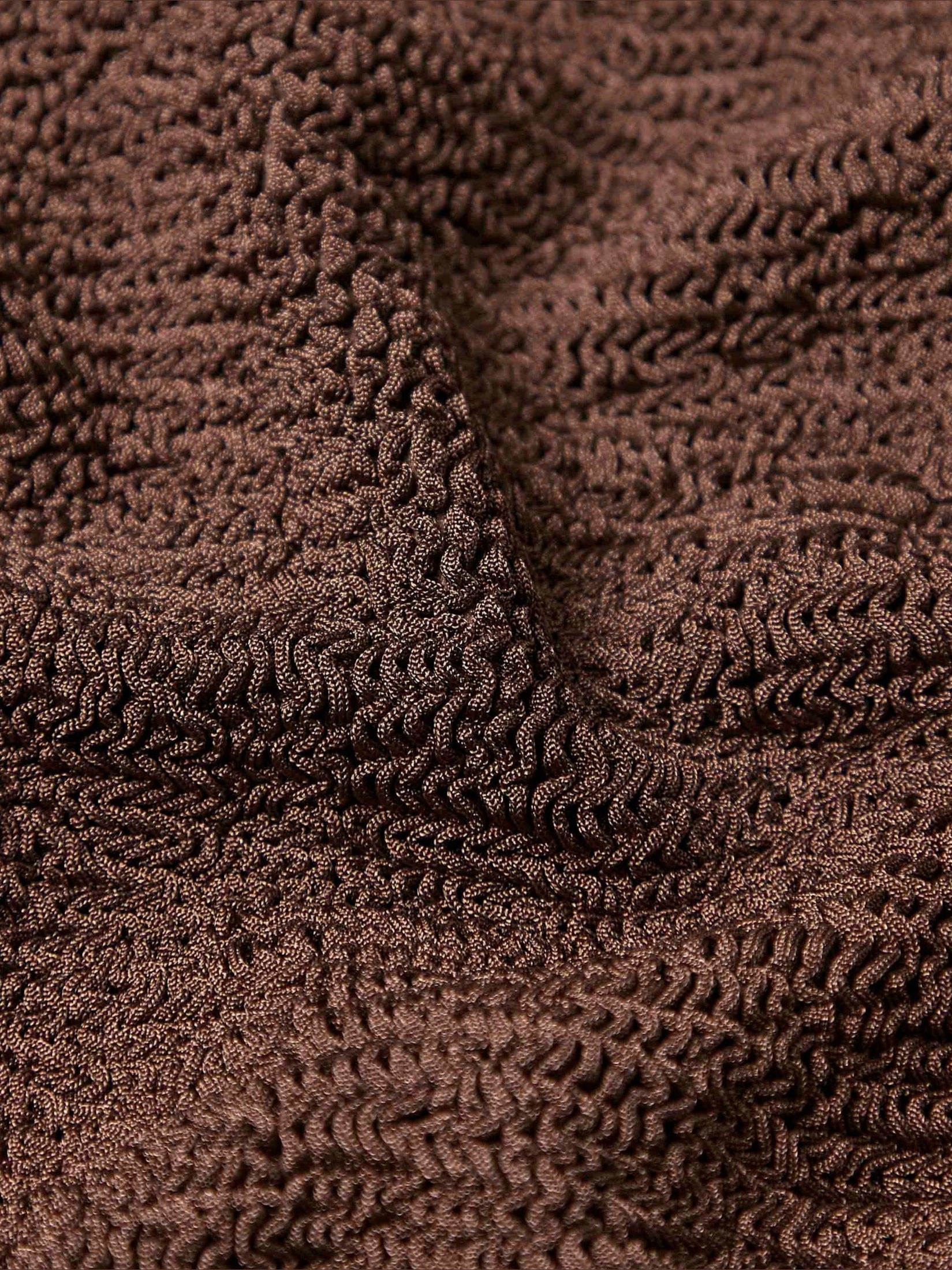 Coverage square neck swim - m metallic crinkle metallic chocolate