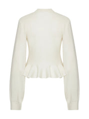 Sculptured knit cardigan