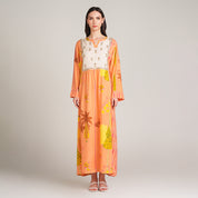 L-ORANGE MODAL DRESS WITH PRINT