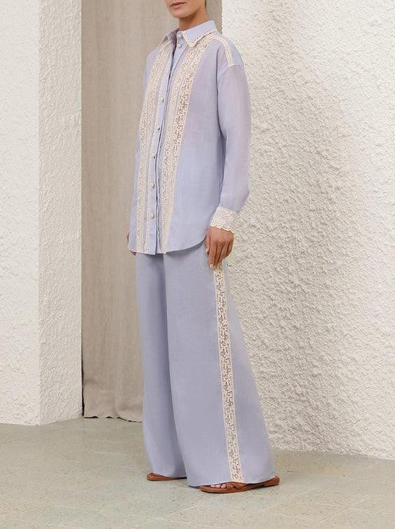 Everley lace trim pant