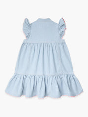 Wylie kids denim flutter dress
