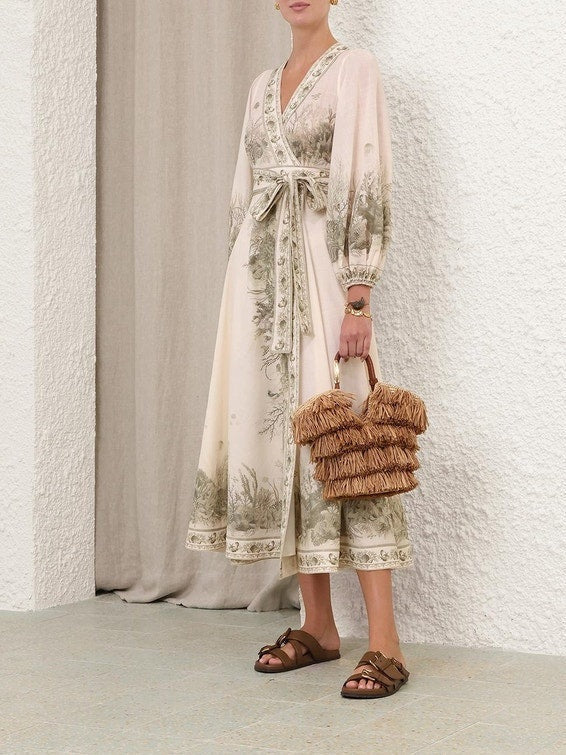 Wanderlust wrap midi dress