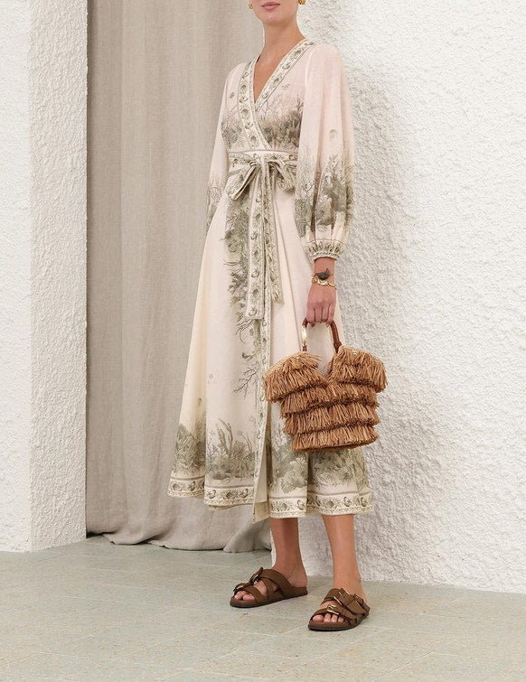 Wanderlust wrap midi dress