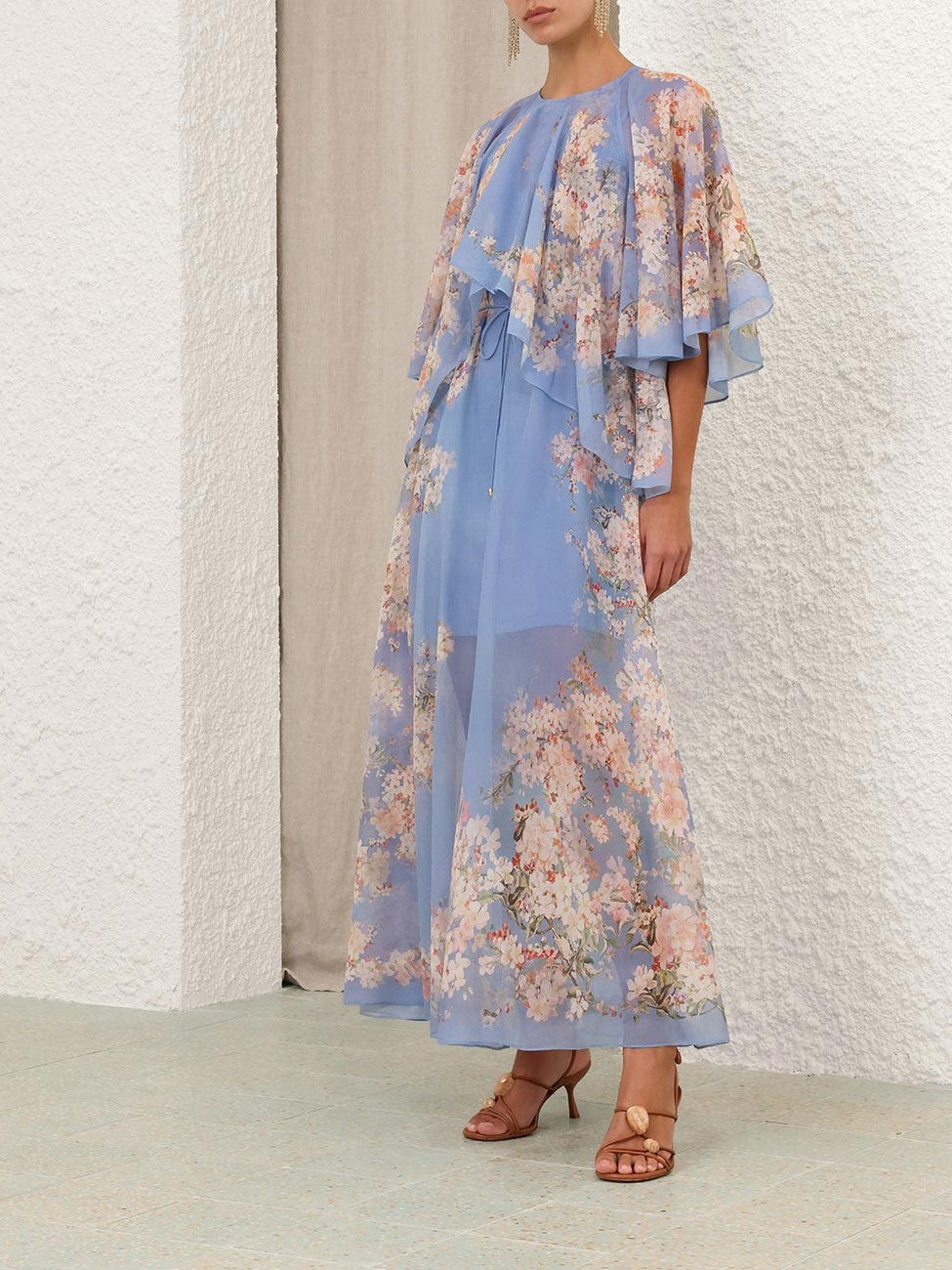 Cascadian tiered maxi dress