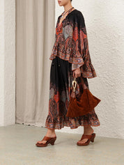 Rhiannon ruffle maxi skirt