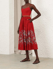 RHIANNON CORSET MIDI DRESS