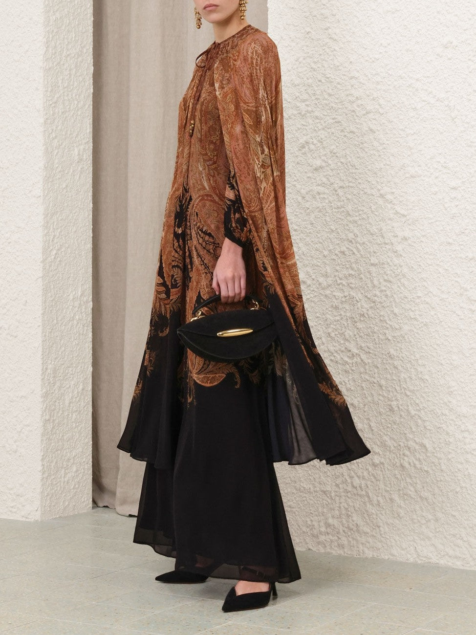 Hypnotic caped maxi dress