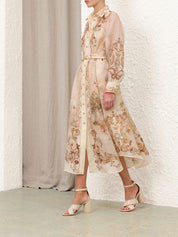 Memento buttoned midi dress