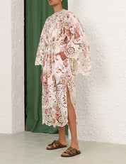 Awaken embroidered yoke maxi