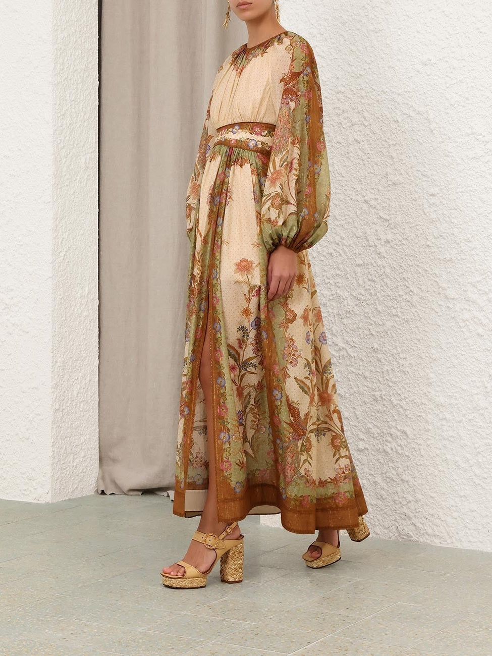 Indra waisted maxi dress