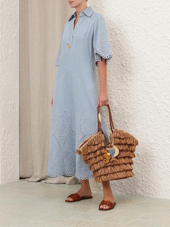 Daylight denim midi dress