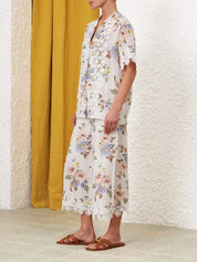 Applique oversized shirt