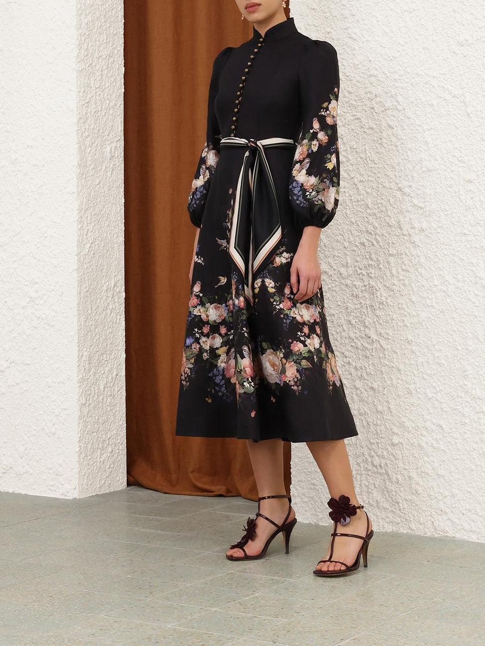 Valiant button midi dress