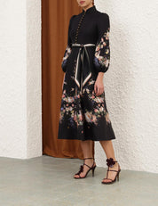 Valiant button midi dress
