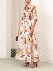 Matchmaker Floral Flare Skirt تنورة
