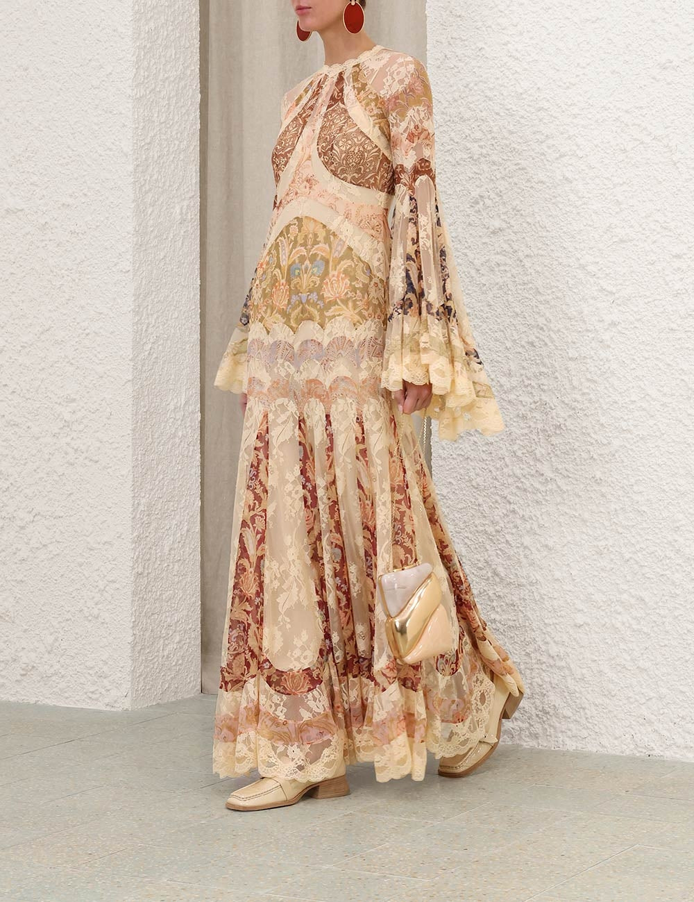 Valiant panelled gown