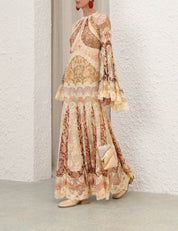 Valiant panelled gown