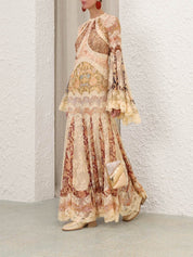 Valiant panelled gown