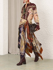 Valiant draped scarf skirt