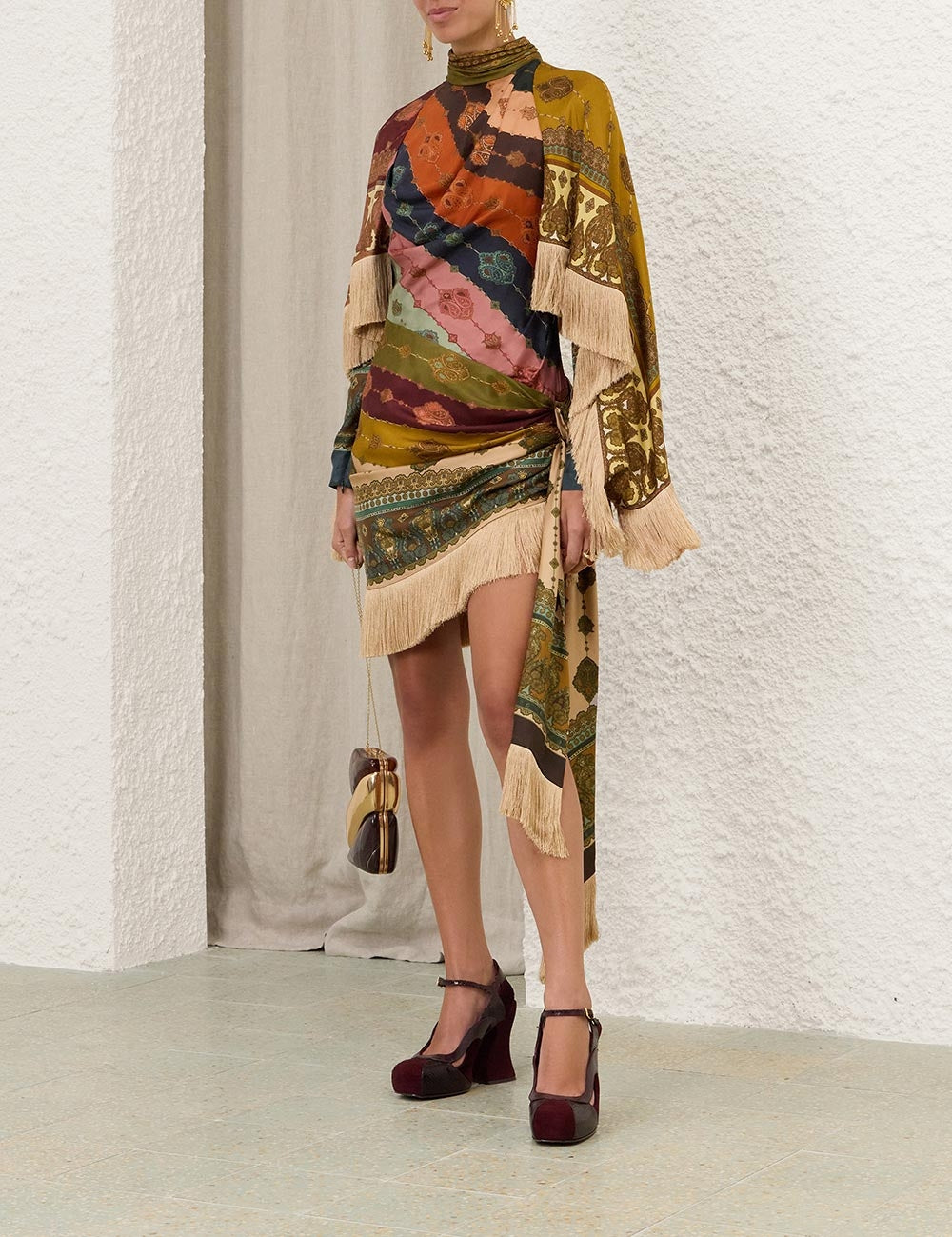 Valiant fringed mini dress