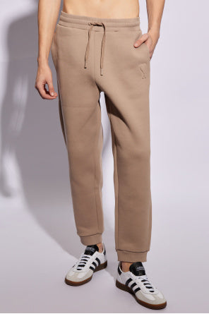 AMI ALEXANDRE MATTIUSSI BROWN SWEATPANTS WITH LOG