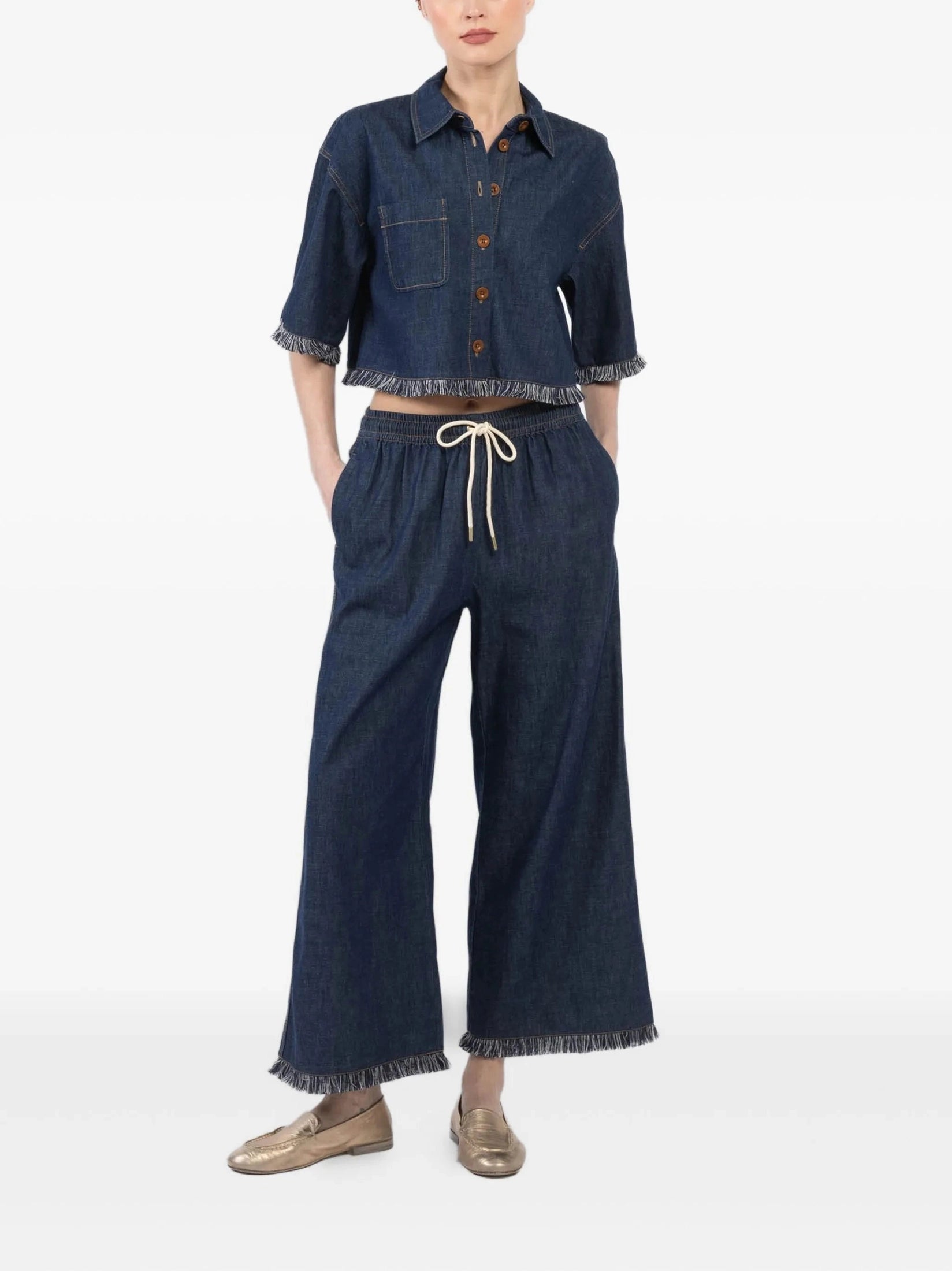 Rhiannon fringe denim pant
