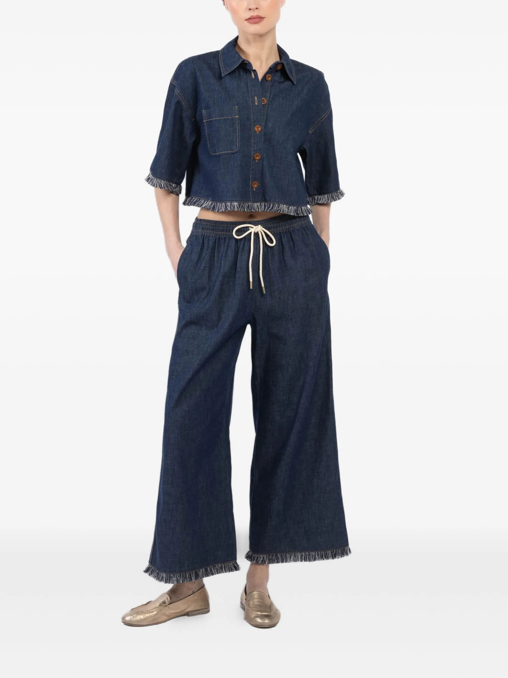 RHIANNON FRINGE DENIM PANT