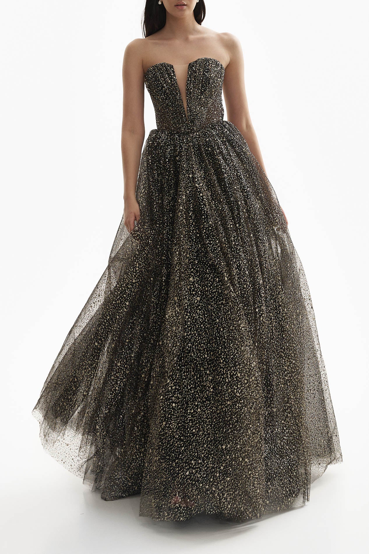 CASSIOPEIA GLITTER TULLE BODICE DRESS فستان 