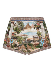Boys mid boardshort with elastic waist