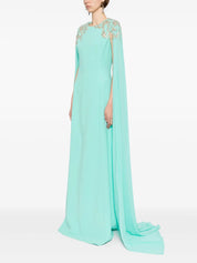 Embellished crepe kaftan