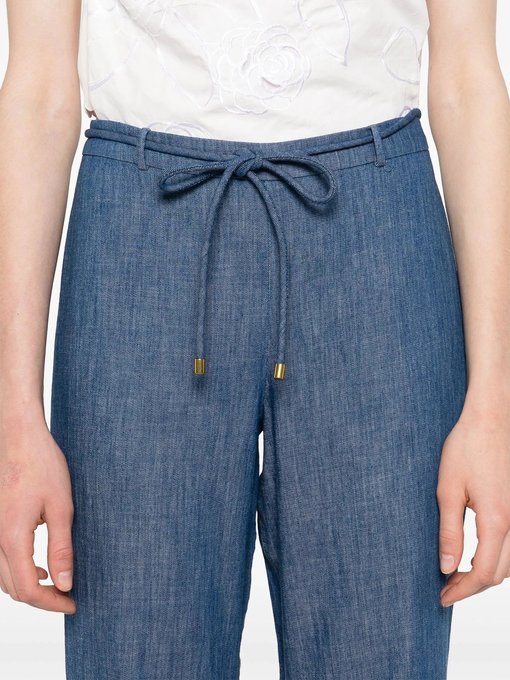 Coco embroidered denim pant