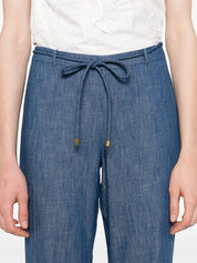 COCO EMBROIDERED DENIM PANT