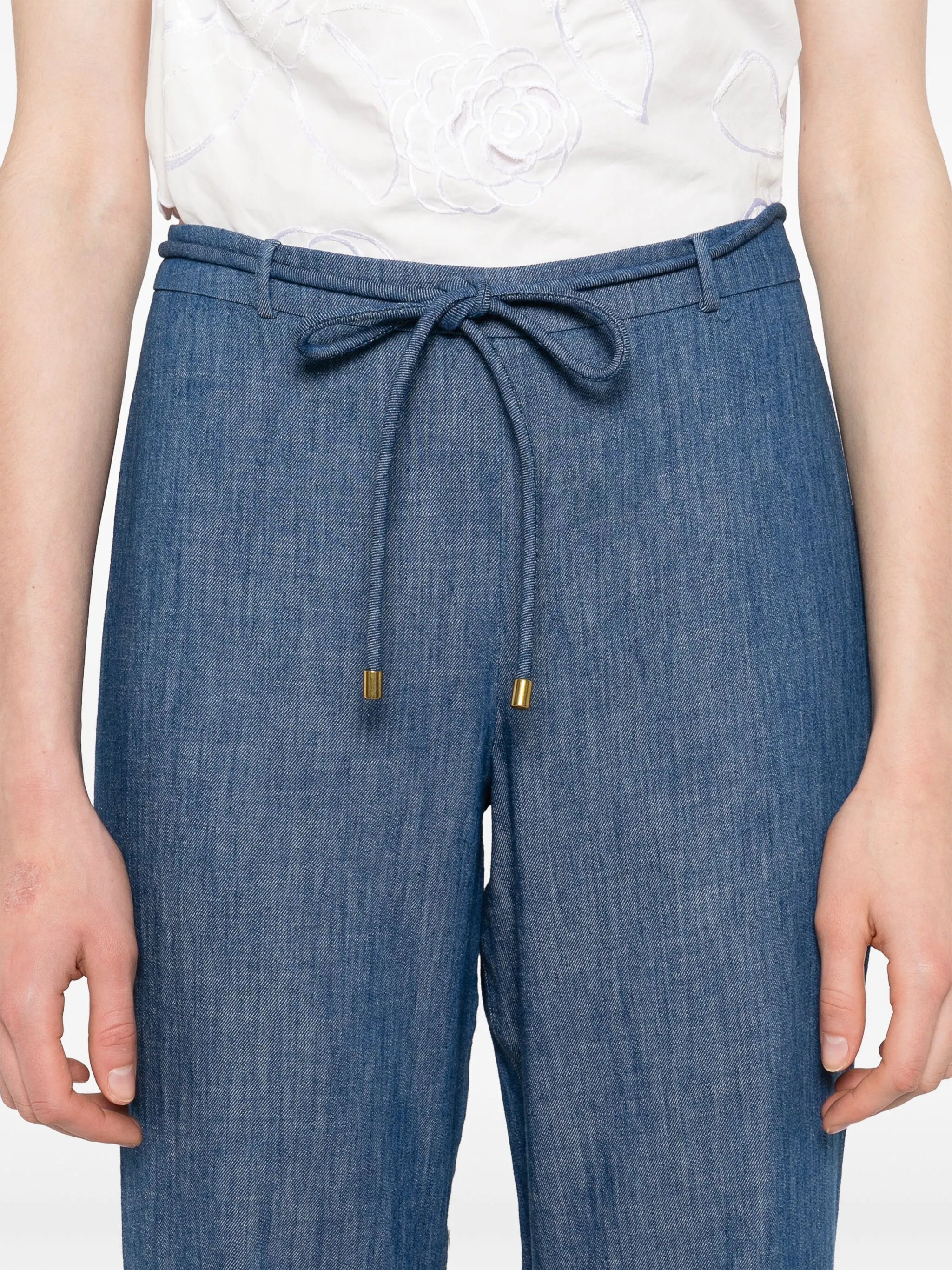 COCO EMBROIDERED DENIM PANT