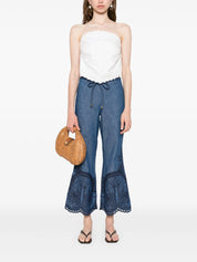 COCO EMBROIDERED DENIM PANT