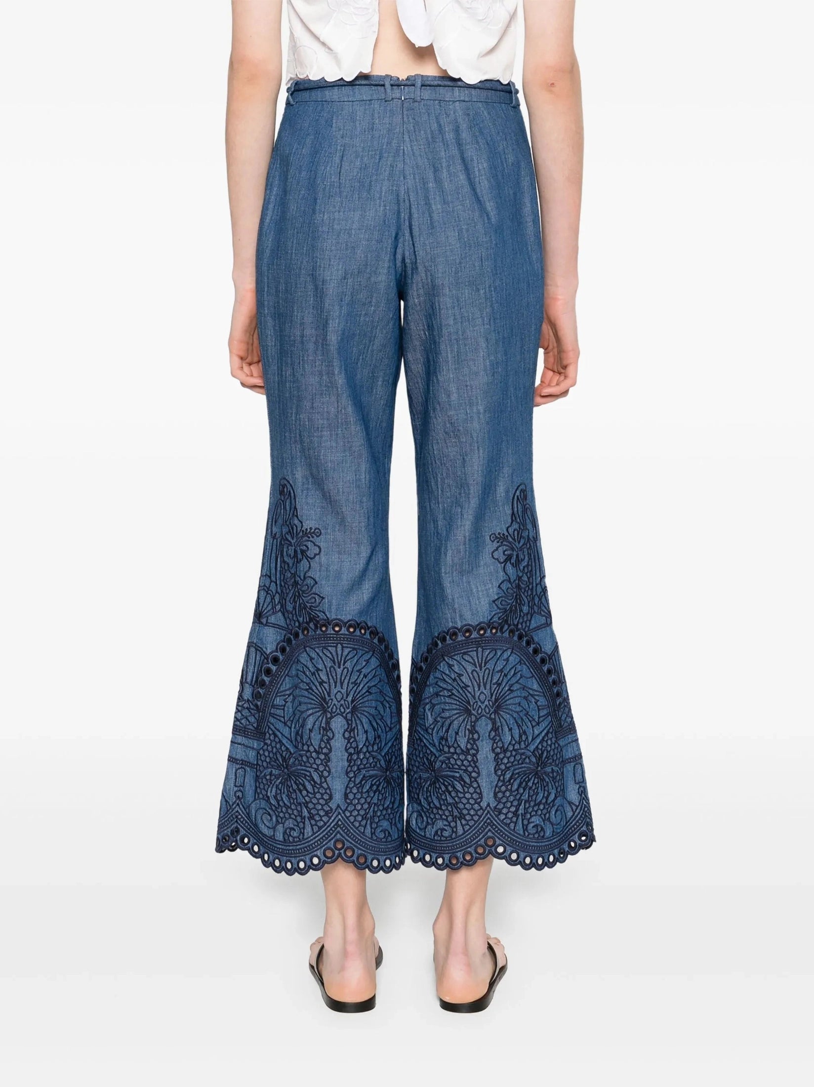 Coco embroidered denim pant