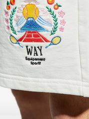 CASA WAY MOUNTAIN EMBROIDERED SWEATSHORTS