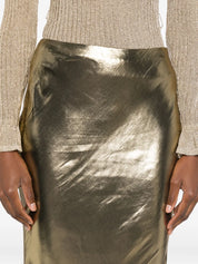 GOLD METALLIC MAXI SKIRT
