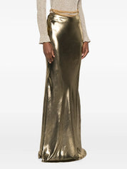 GOLD METALLIC MAXI SKIRT
