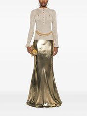 GOLD LUREX RIBBED KNIT TOP