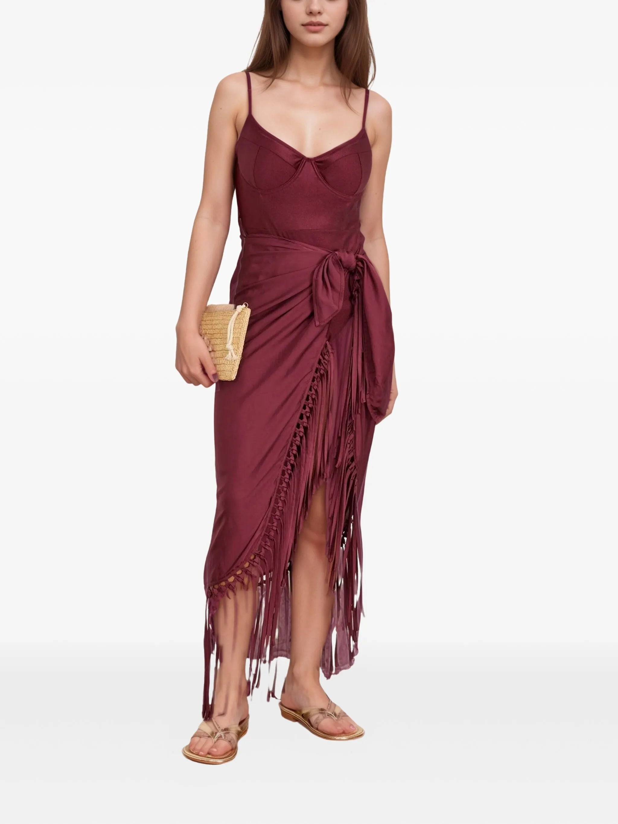 ELARA PAREO WITH FRINGE