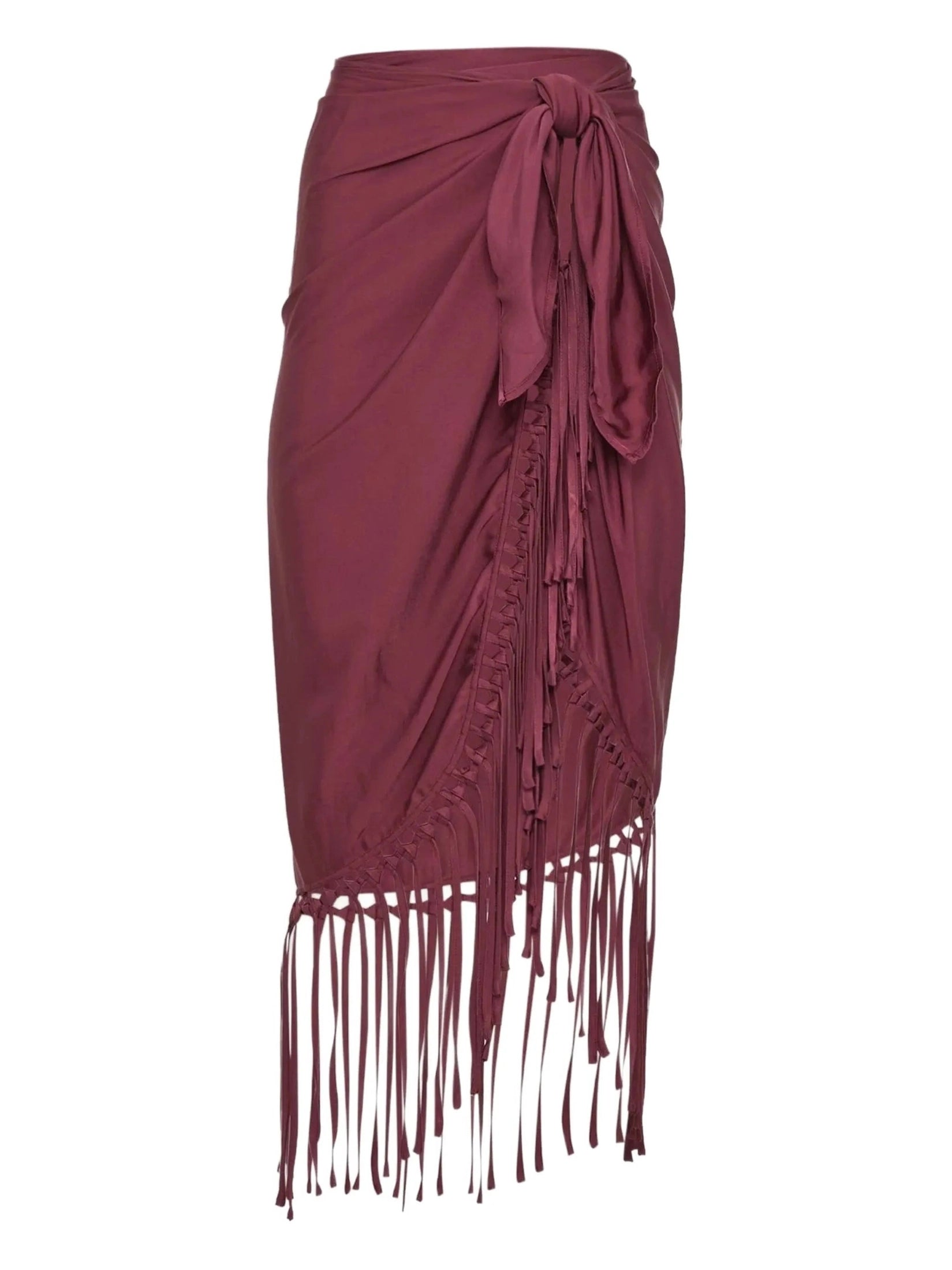 Elara pareo with fringe