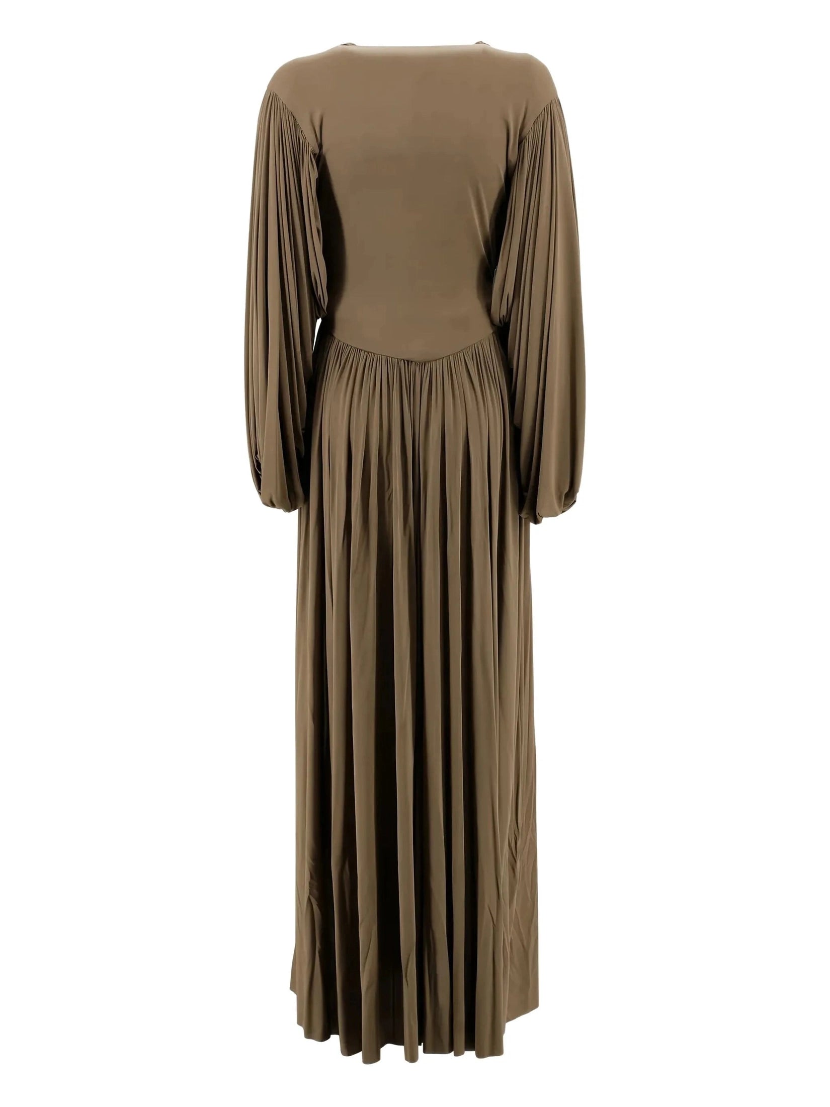 Draped V-neck maxi dress