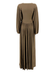 Draped V-neck maxi dress